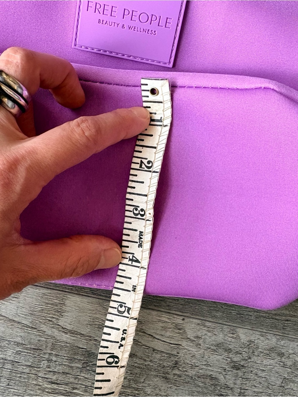 NEW Free People Beauty & Wellness Purple Neoprene Makeup Bag - Picture 9 of 11